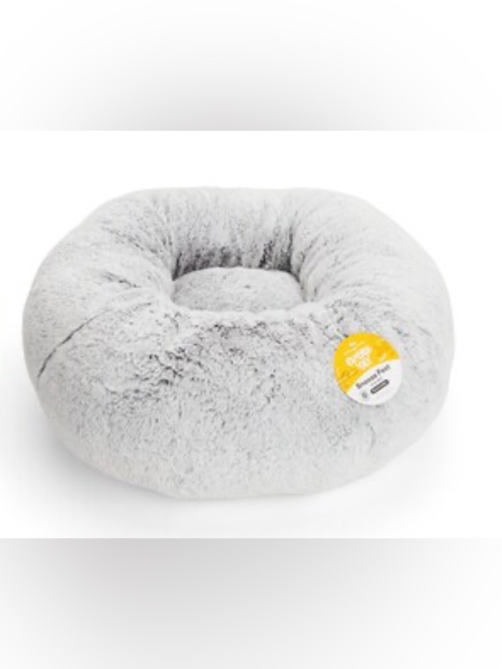 EveryYay Round Gray Fleece Bolster Dog Bed (Small)